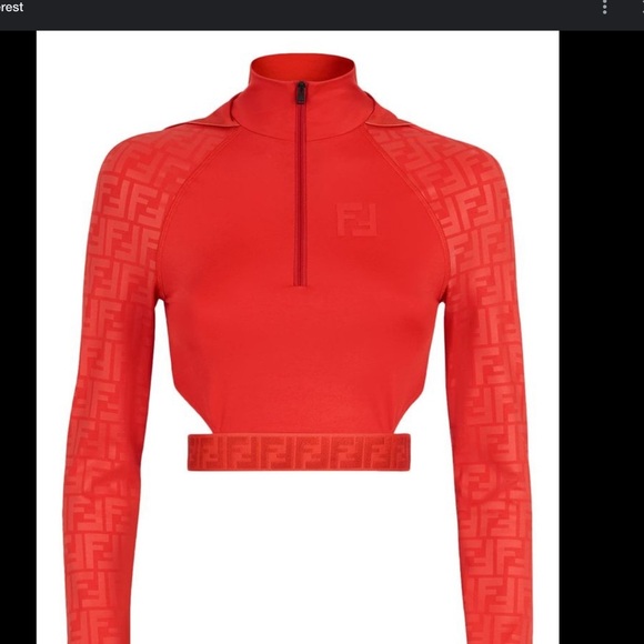 Fendi Roma women crop top rollie hoodie - Picture 1 of 6
